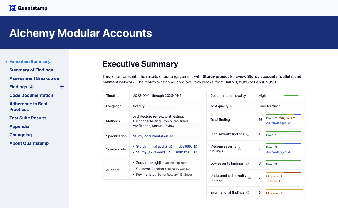 Alchemy Modular Account audit report